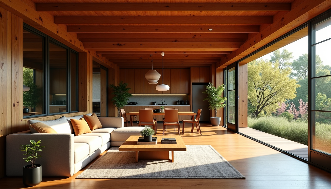 Illustration : les sources lumineuses privilégiées sont celles qui émettent — maison en bois : les tendances déco incontournables à adopter cette année