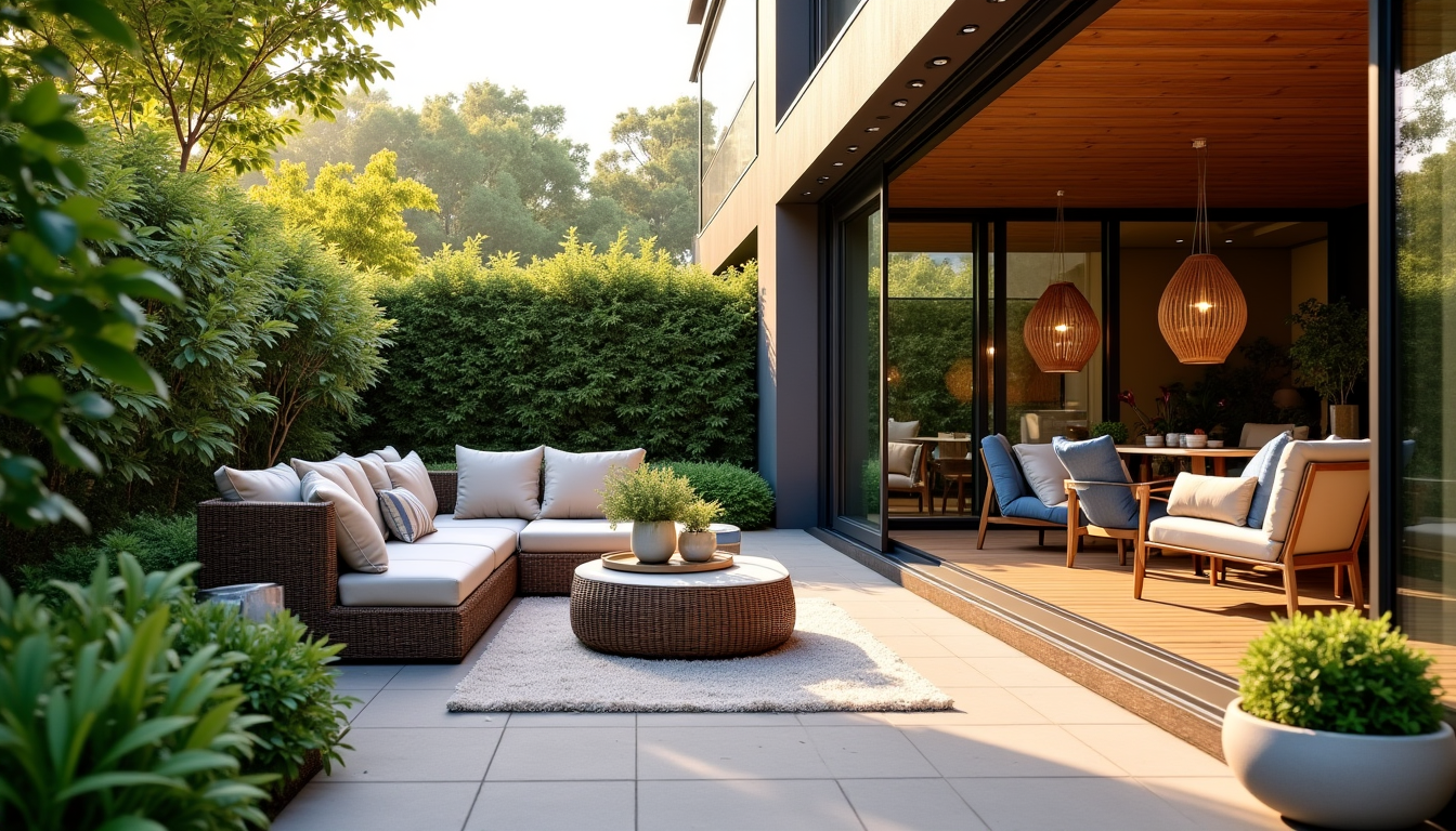 créer un paradis naturel dans votre espace extérieur — considérez également la continuité entre l'intérieur et l'extérieur