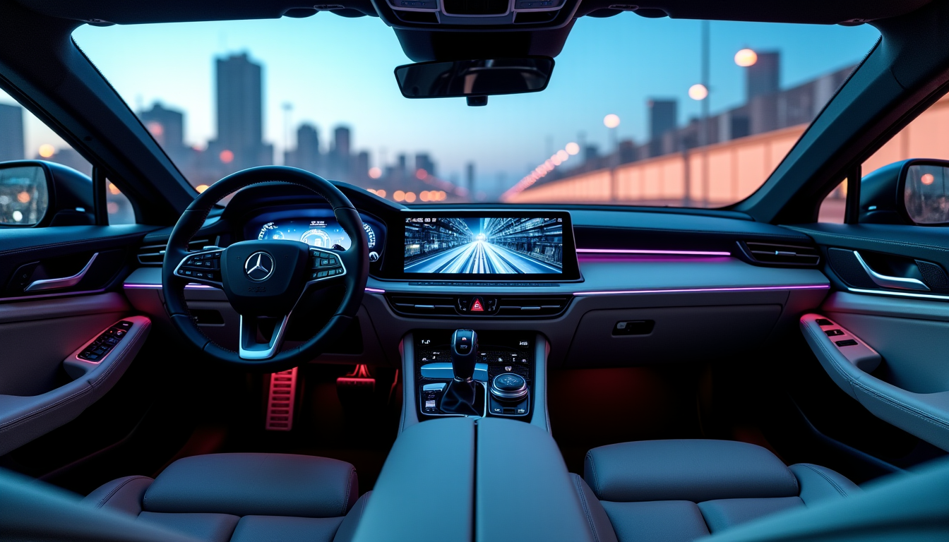 Illustration : les systèmes d'infodivertissement intelligents rend les véhicules plus — l'art de l'innovation automobile moderne
