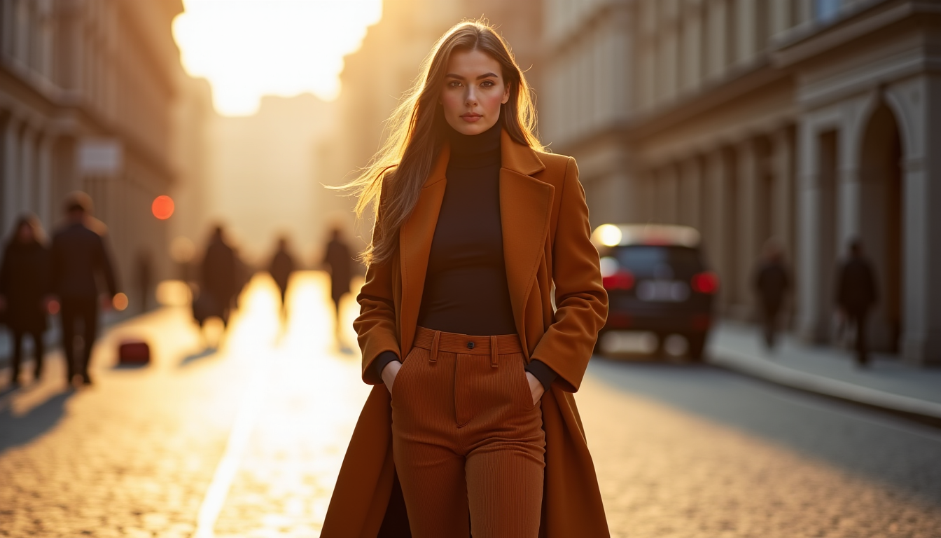 Illustration : sée ou pantalon en velours côtelé contraste de — réinventer votre style avec des pièces intemporelles et audacieuses