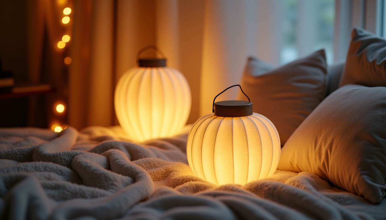 lanternes design : l'accessoire secret pour une ambiance cosy réussie — les textiles, comme le lin ou le coton,