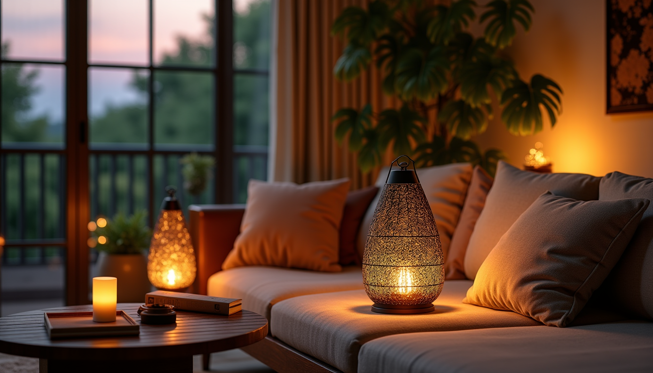 Illustration : emplation et transforme un simple espace en un — lanternes design : l'accessoire secret pour une ambiance cosy réussie
