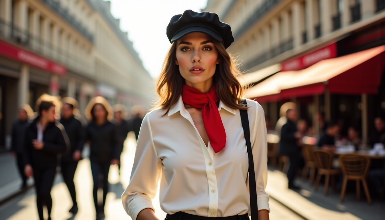 Illustration : les occasions nécessitant plus de capacité, mais toujours — accessoiriser une tenue simple avec une touche française.