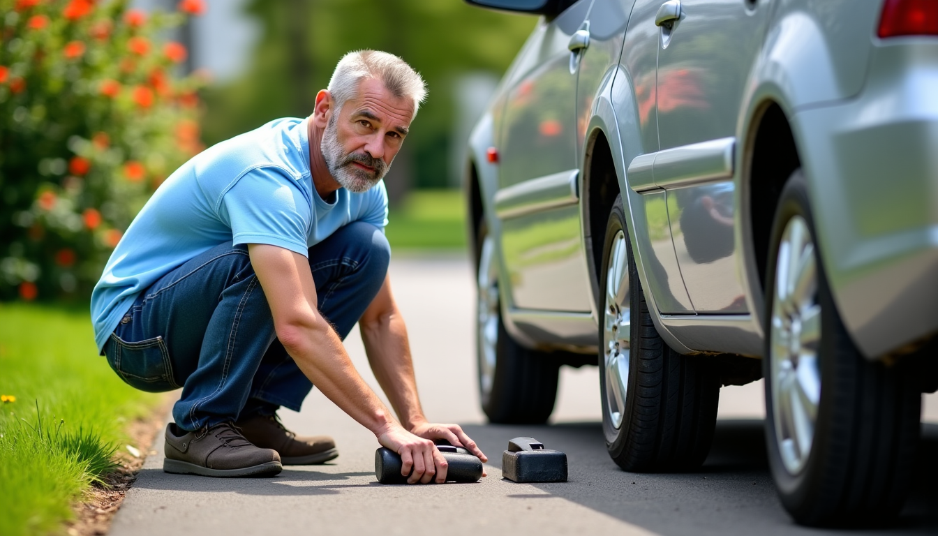 changer un pneu soi-même : les étapes essentielles pour éviter les erreurs — ment la voiture. positionnez des cales derrière les