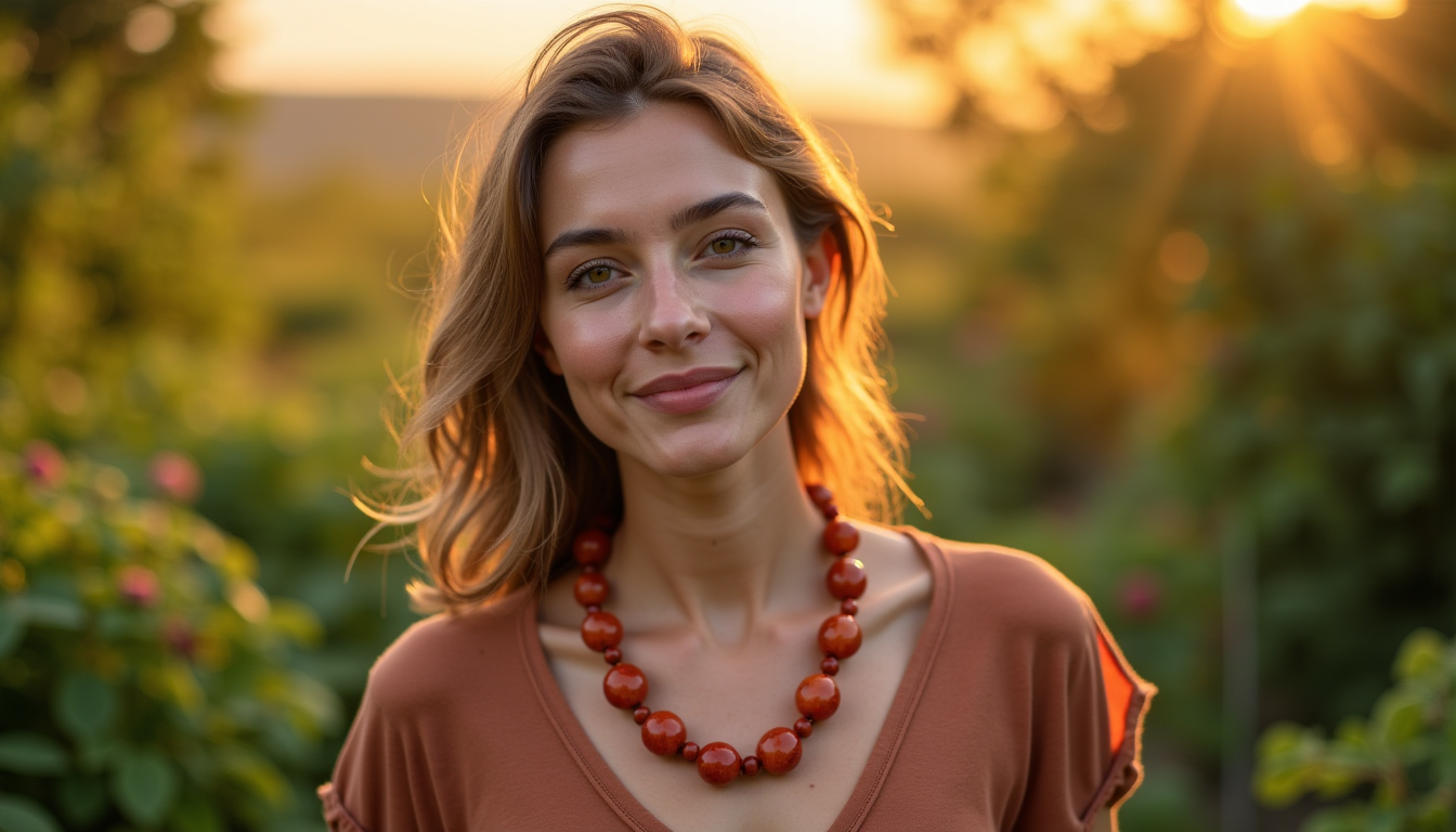 crystal healing necklace : tendances, significations et conseils pour bien porter ce bijou holistique — jaspe rouge rouge vitalité, force, stabilité, ancrage