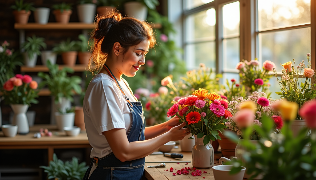 5 gestes incontournables des fleuristes pour conserver un bouquet de fleurs livré — une fois les tiges préparées, l'environnement direct des