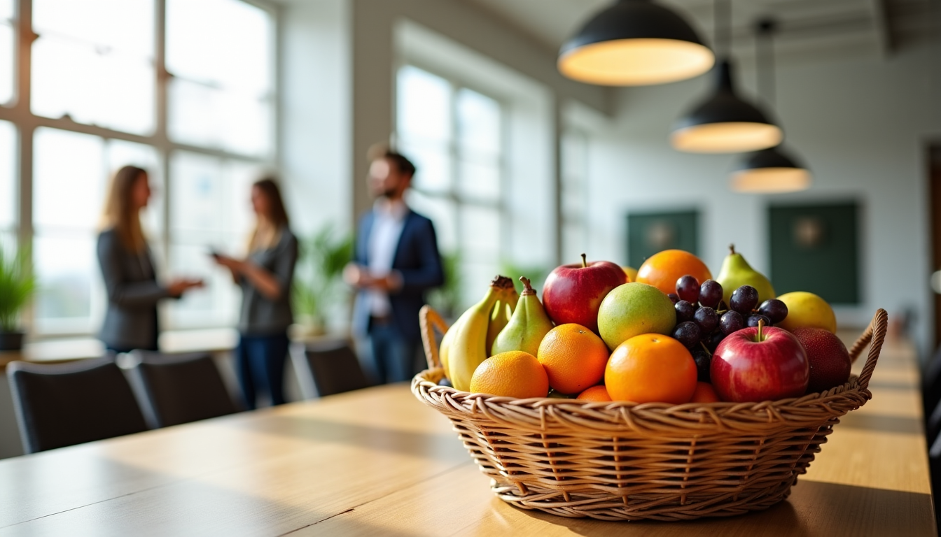 livraison de fruits bio au bureau : le secret pour booster la qvt de vos équipes — « offrir une corbeille de fruits au bureau,