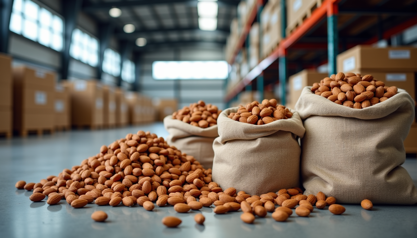 Illustration : la logistique joue également un rôle clé. choisir — amandes en vrac pour professionnels : comment concilier qualité et rentabilité