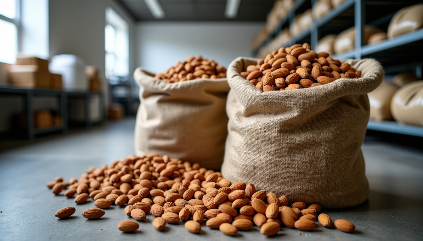 amandes en vrac : le choix stratégique des traiteurs pour maîtriser leur budget — la réduction des emballages individuels contribue aussi à