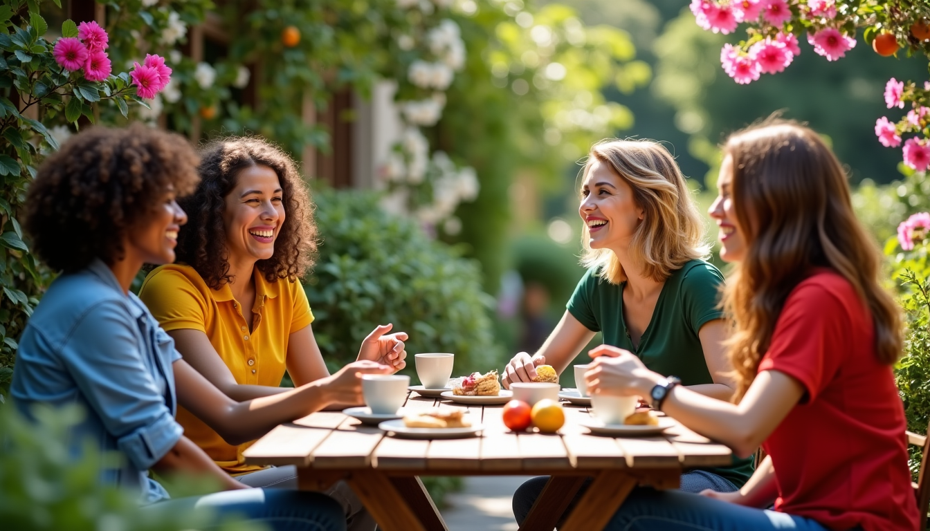 Illustration : des relations sociales saines et significatives sont une — harmonie intérieure : astuces pour un bien-être durable