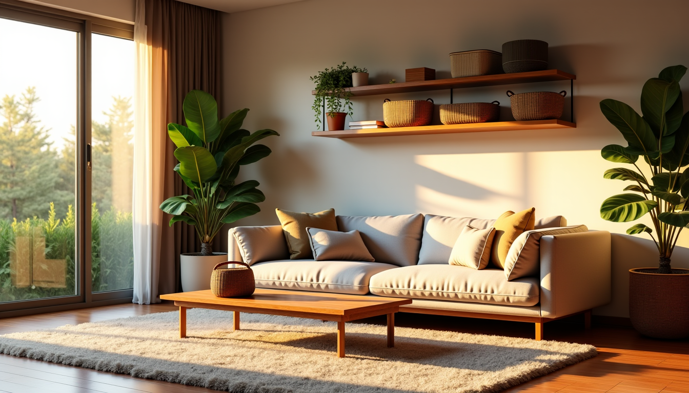 bien-être à domicile : secrets pour une maison apaisante — des solutions de rangement intelligentes, comme des étagères