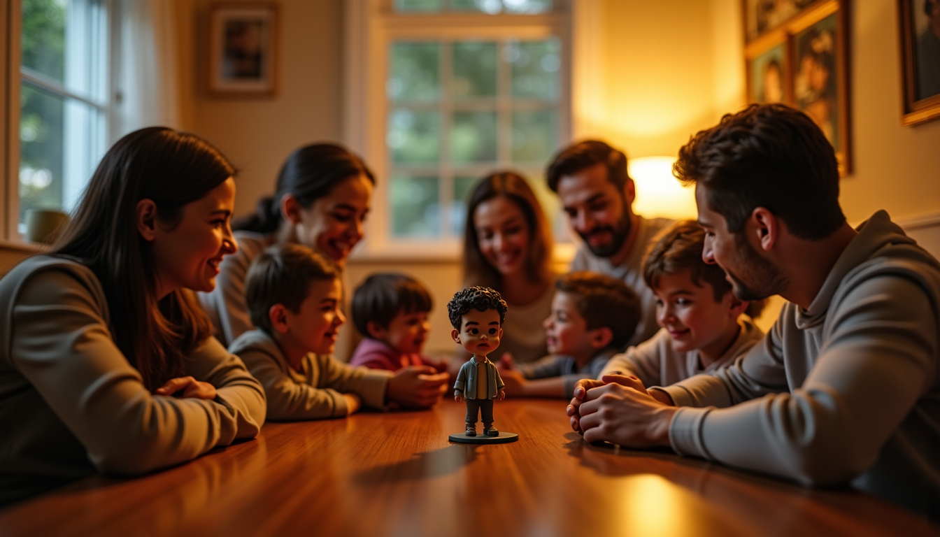 7 occasions parfaites pour offrir une figurine 3d personnalisée mémorable — même une famille élargie, offrant un objet unique