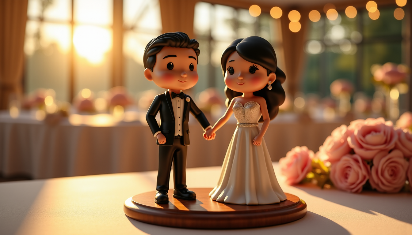 Illustration : euse et personnelle. l'important est qu'elle soit visible — figurine personnalisée 3d mariage : créer un souvenir unique qui émerveillera vos invités