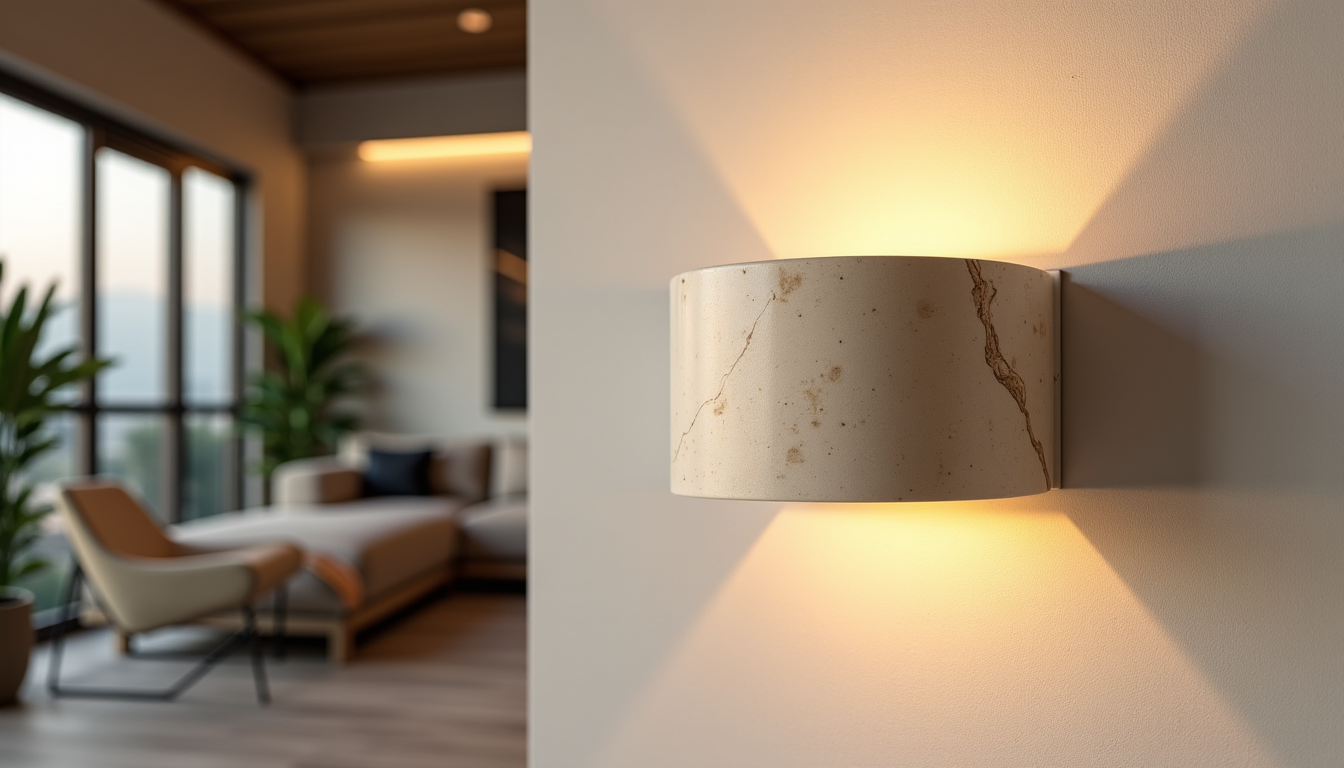 l'applique murale en travertin est la grande tendance déco de l'année — cette diffusion lumineuse unique sublime les volumes et