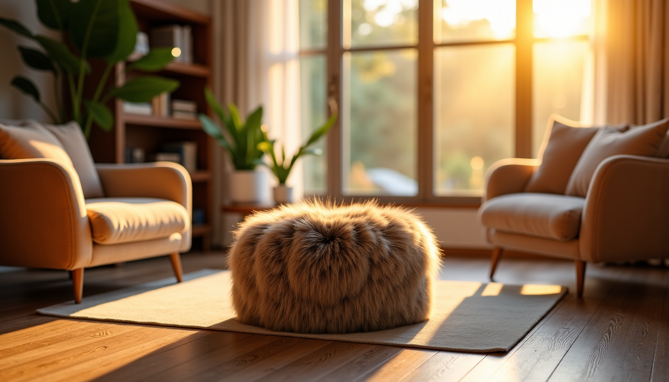 adopter le tabouret en fourrure pour une ambiance ultra cocooning chez soi — le tabouret en fourrure est un caméléon de