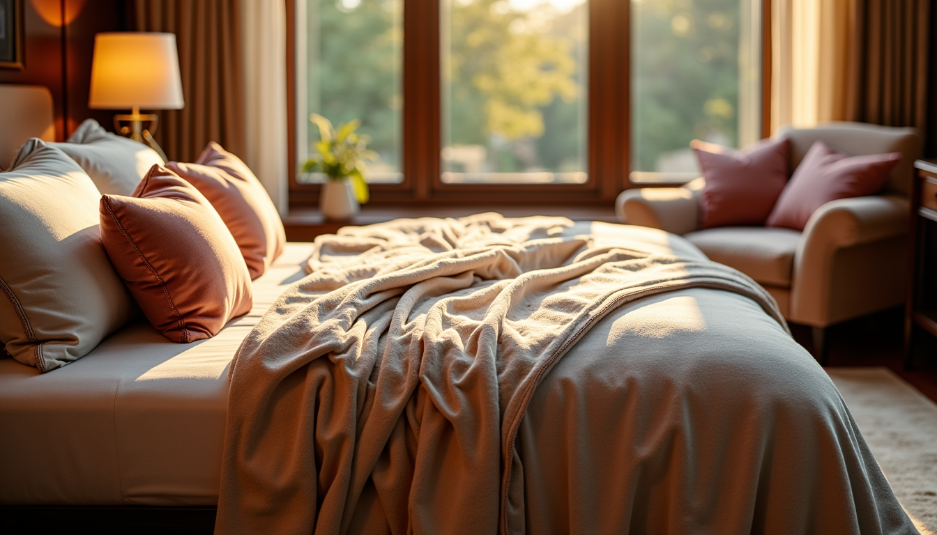 l'élégance du sommeil : quand la couverture lestée devient un objet d'art dans votre chambre — ne dimension artisanale. la clé est l'harmonie avec