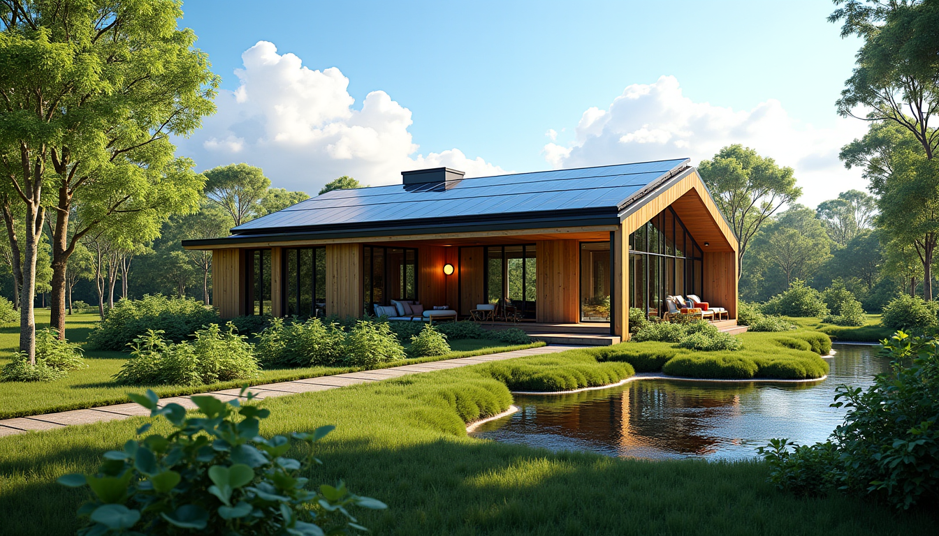 Illustration : ces pratiques, combinées à une sensibilisation des occupants, — construire un avenir vert avec une maison durable
