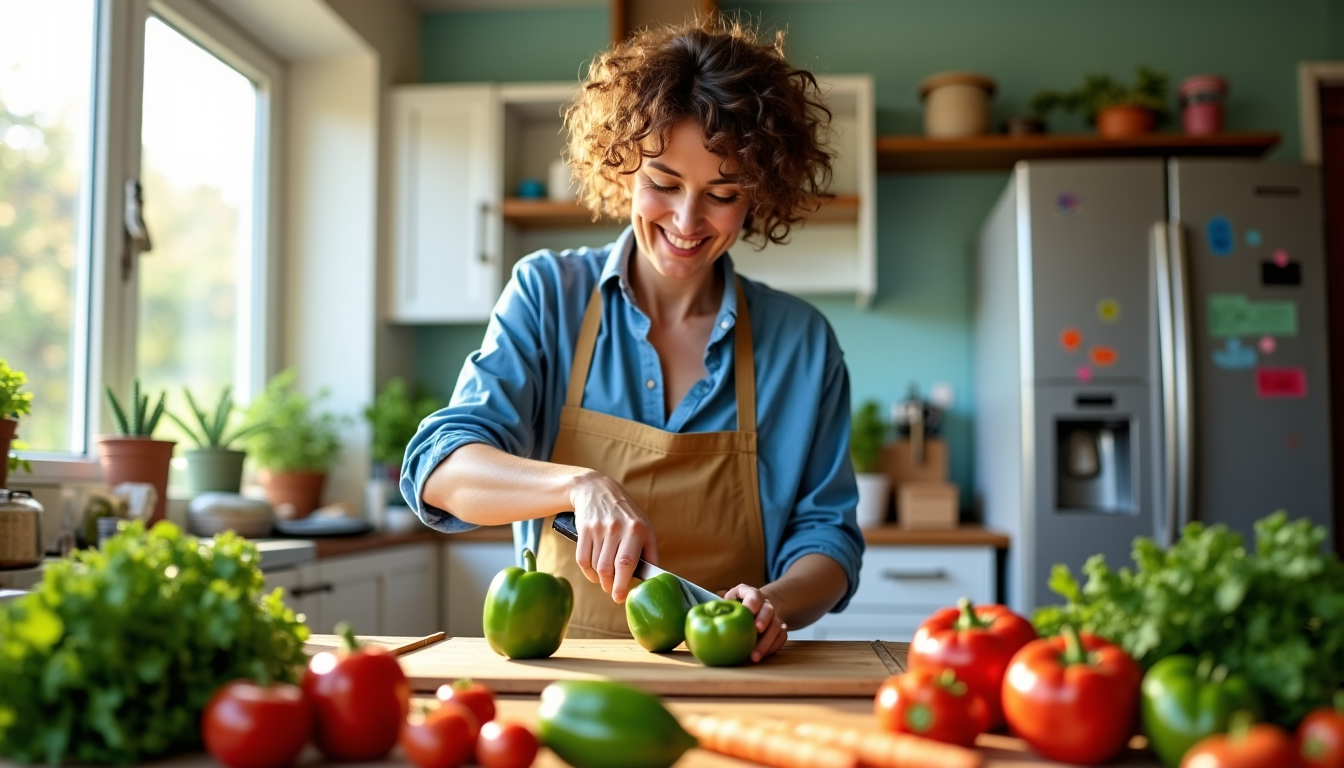 Illustration : "la santé n'est pas un objectif à atteindre, — optimisez votre santé grâce à une alimentation équilibrée