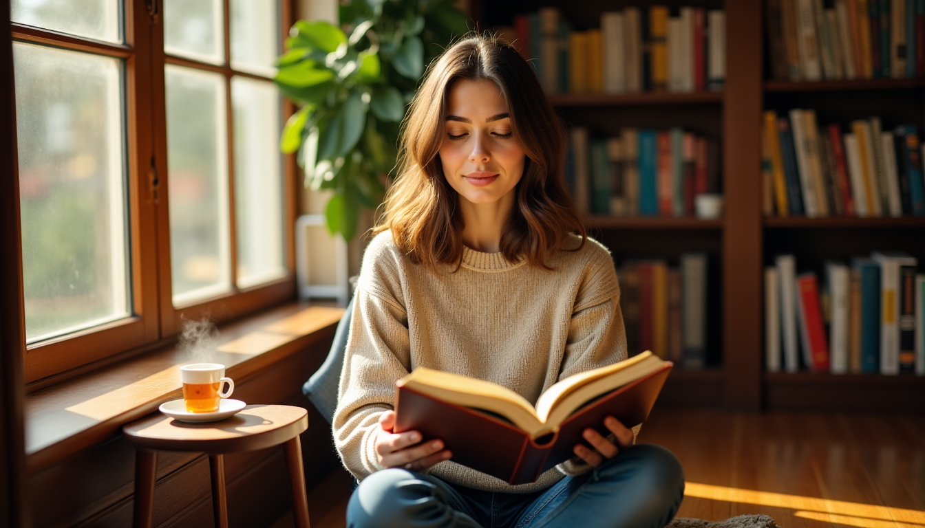 améliorer son quotidien avec des habitudes simples et efficaces — apprentissage lire une phrase d'un livre inspirant stimule