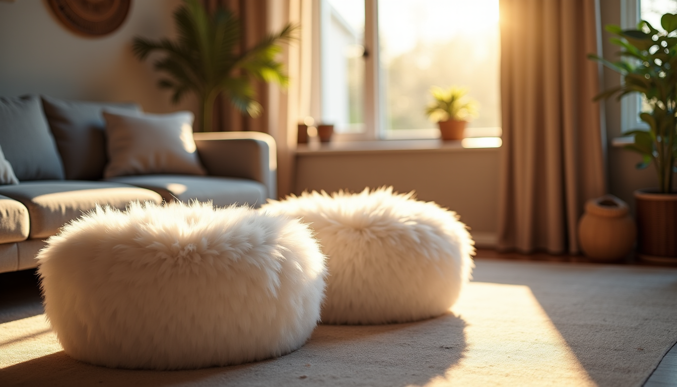 choisir des tabourets fourrure pour apporter une touche chaleureuse à votre intérieur ? — sa présence équilibre les lignes droites et les