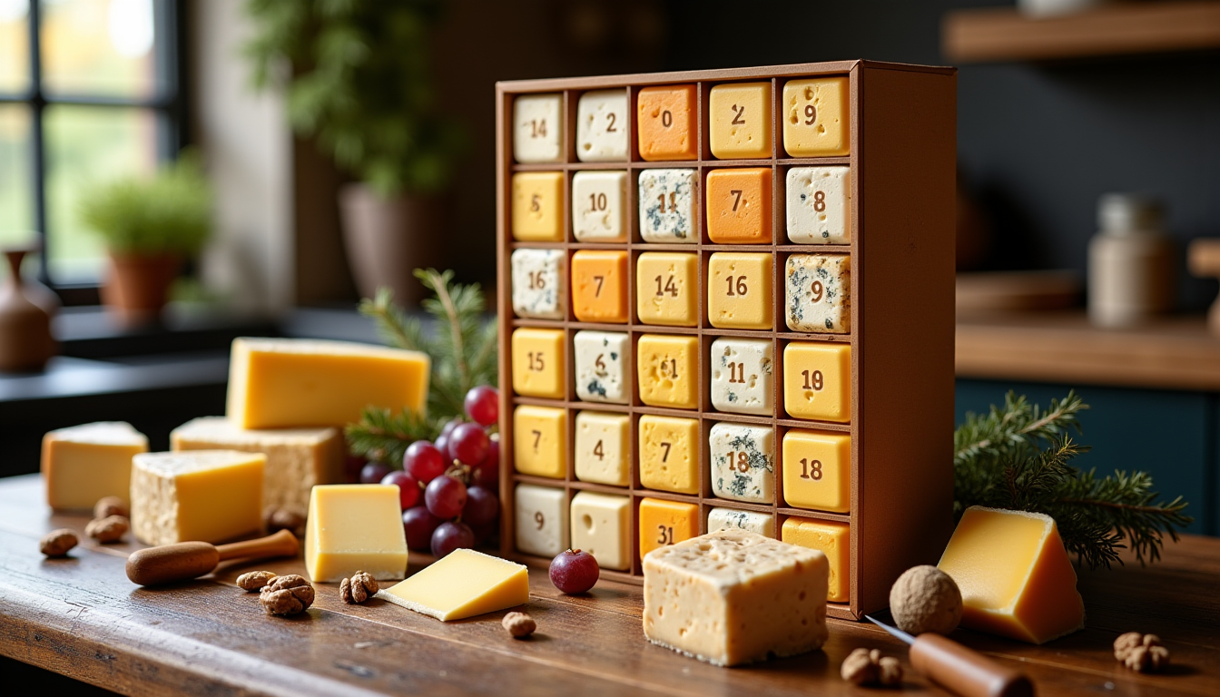 Illustration : s différentes, allant du doux et crémeux au — calendrier de l'avent fromage : notre sélection des meilleures options pour les gourmands
