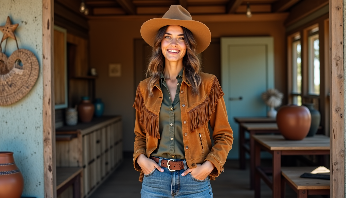 Illustration : la clé est d'expérimenter et de trouver ce — adopter le look du far west au quotidien avec nos essentiels