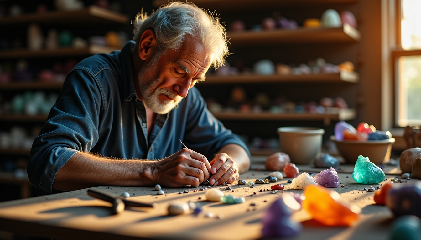 Illustration : un bijou artisanal raconte une histoire. il porte — joyería de cuarzos : les critères essentiels pour choisir un bijou artisanal de qualité