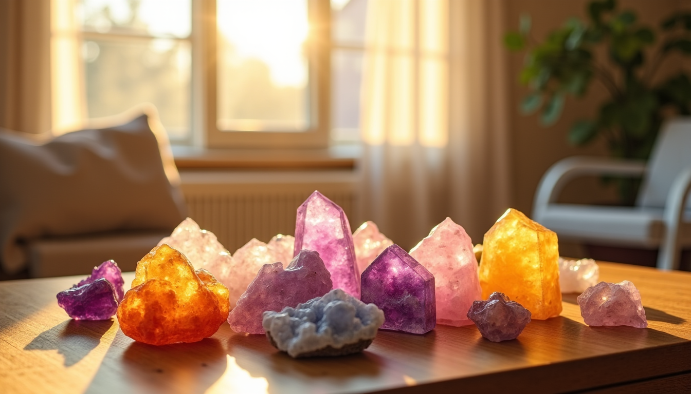 Illustration : tivité et l'abondance. la disposition des cristaux dans — crystal healing : comment choisir un accompagnement adapté à vos besoins énergétiques ?