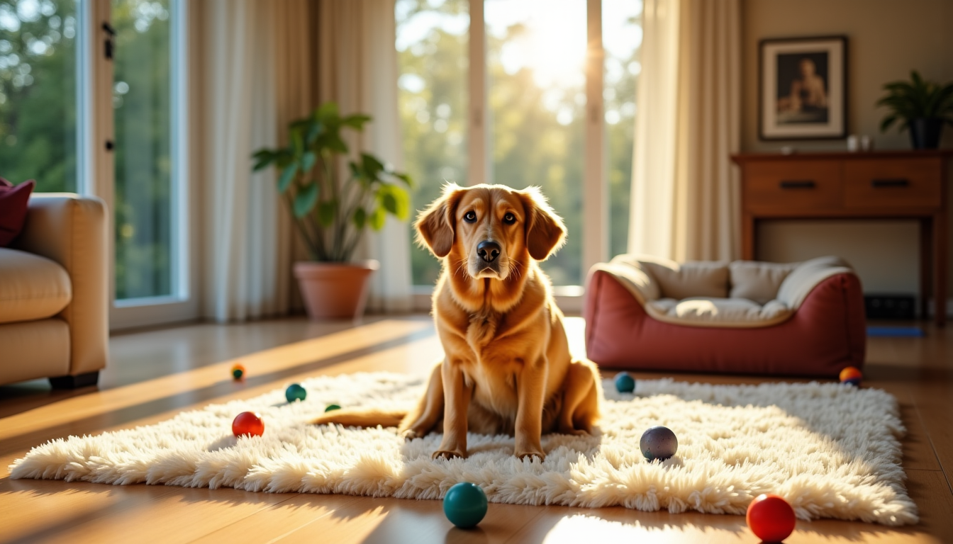 Illustration : un environnement bien pensé contribue grandement à la — occuper un chien lorsqu'il reste seul à la maison ?