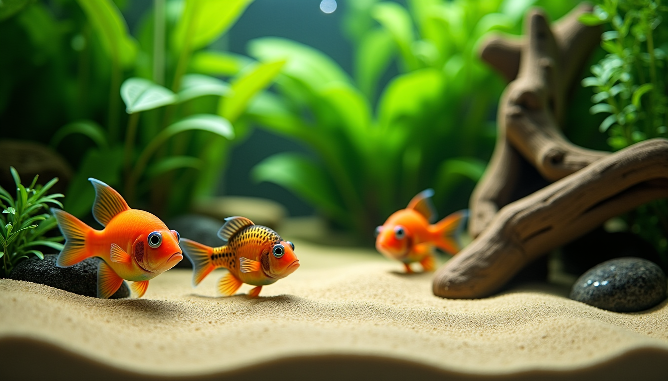 Illustration : choisissez un substrat adapté à vos poissons. pour — poissons choisir pour un premier aquarium ?