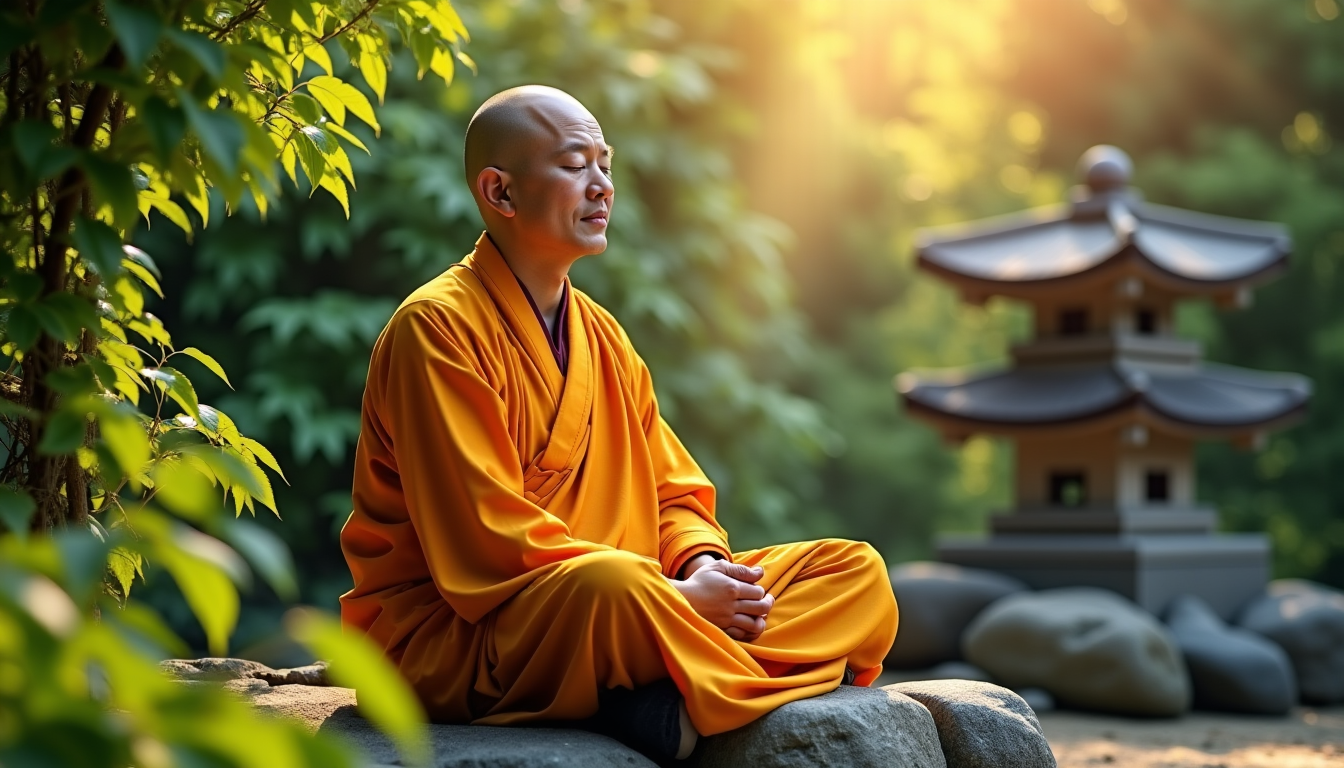 Illustration : — bouddha — harmonie intérieure : astuces pour un esprit apaisé