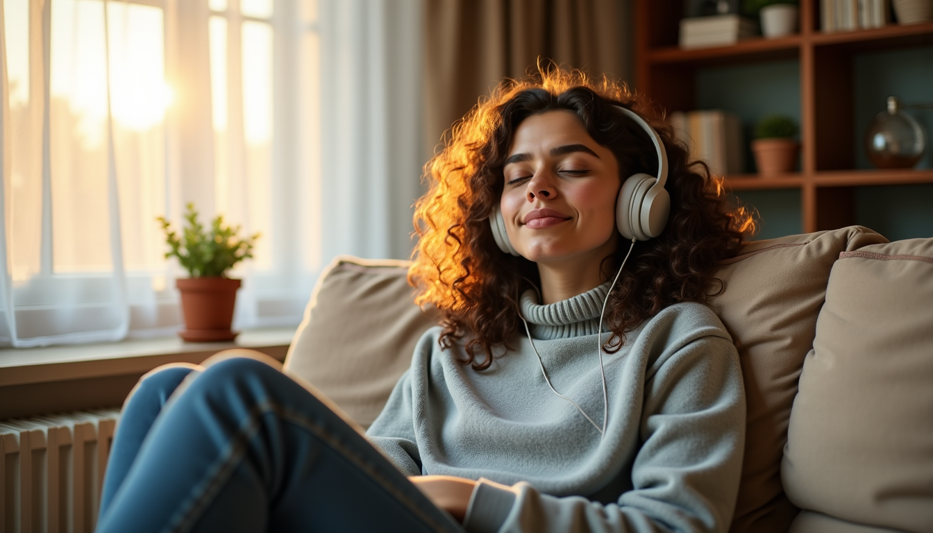 Illustration : nt ou écouter un morceau de musique peut — ressentez-vous vraiment votre bonheur quotidien ?
