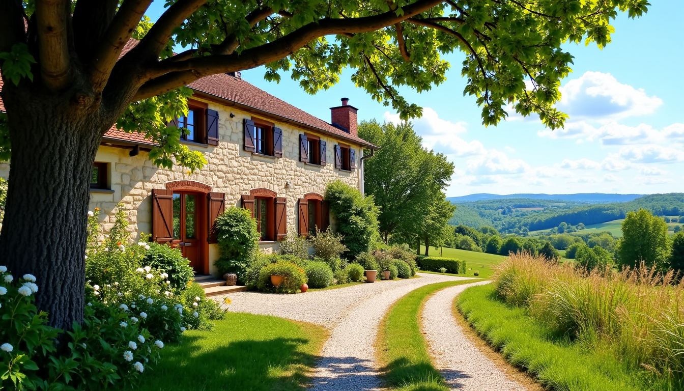 Illustration : dans certains cas, notamment pour les propriétés avec — corps de ferme à vendre : critères pour trouver une propriété de caractère adaptée à votre projet
