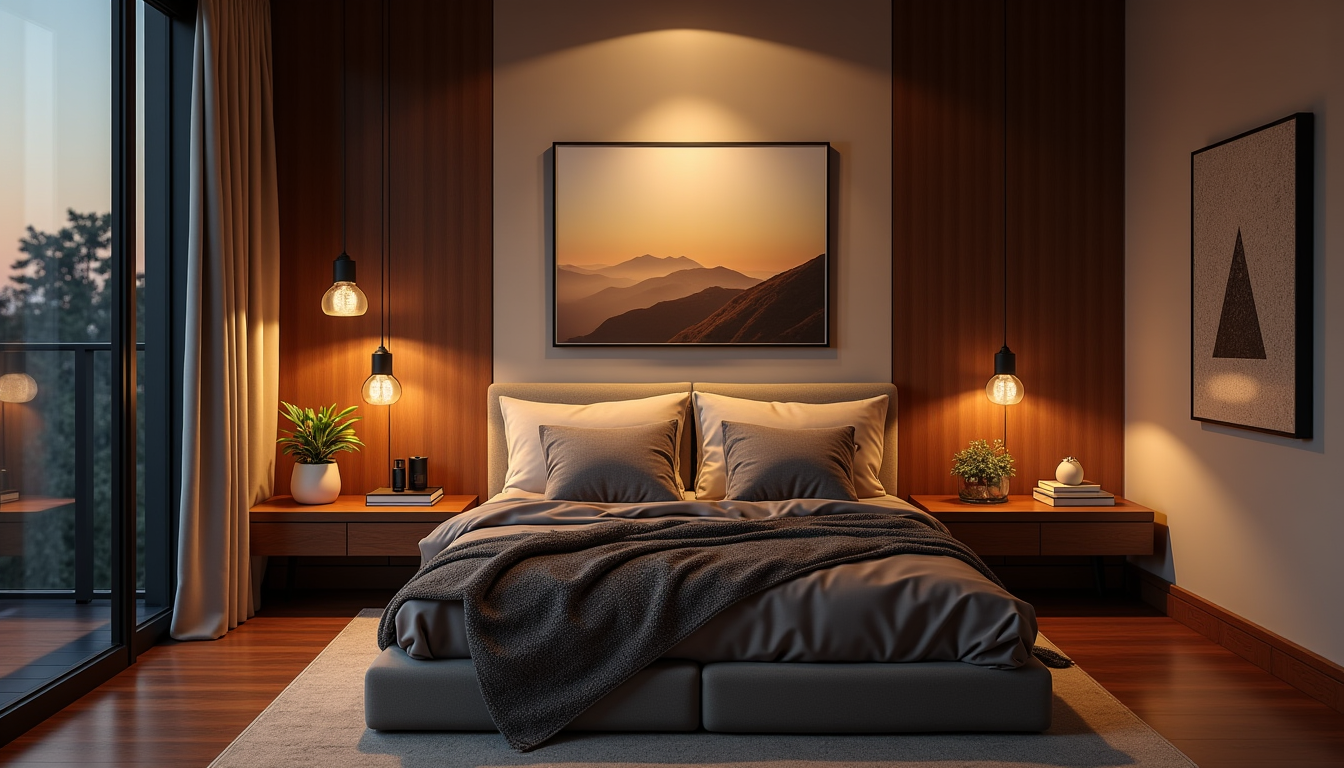 Illustration : une fois les fondations posées avec les couleurs, — idées déco pour créer une chambre chaleureuse et moderne