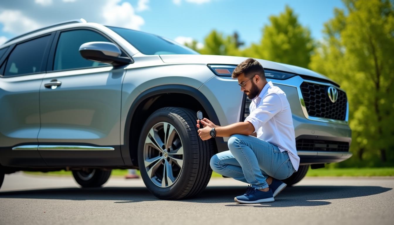 Illustration : tenir une pression adéquate des pneus pour optimiser — mandataire suv : comment fonctionne la garantie constructeur sur votre véhicule