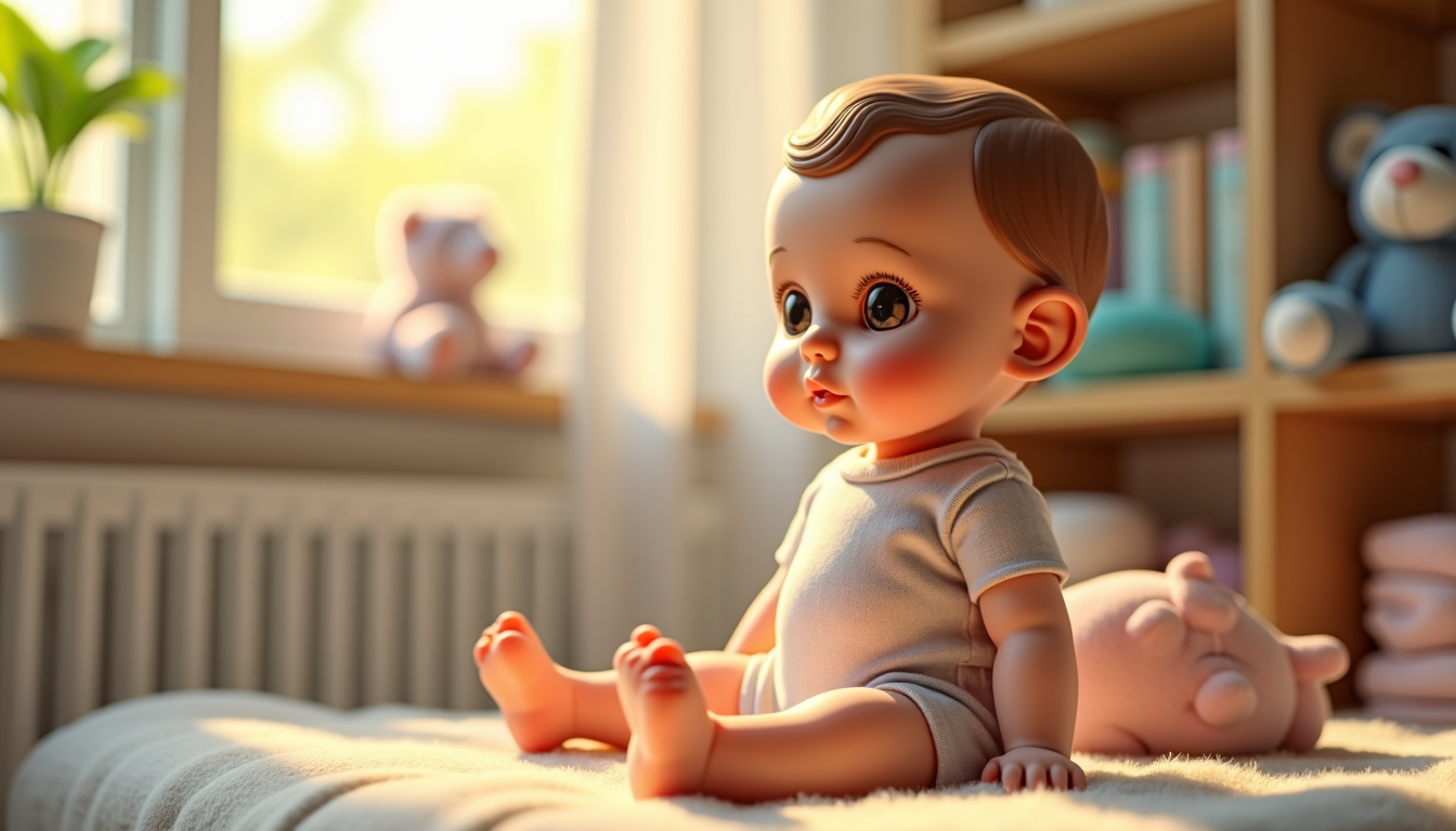 Illustration : cette flexibilité permet de créer une œuvre d'art — figurine 3d personnalisée de votre bébé : immortalisez ses premiers mois de manière unique