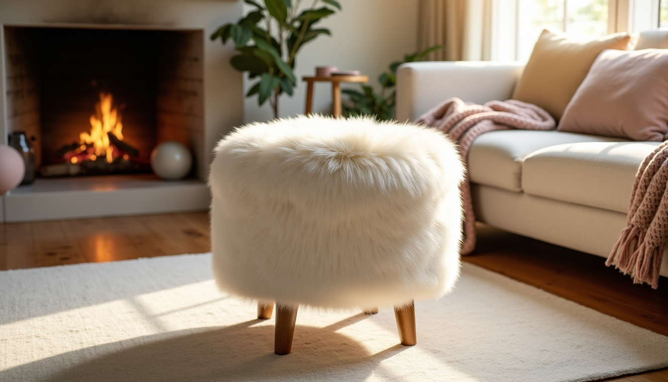 tabourets en fourrure : la touche cocooning indispensable pour votre intérieur — en suivant ces conseils simples, votre tabouret en