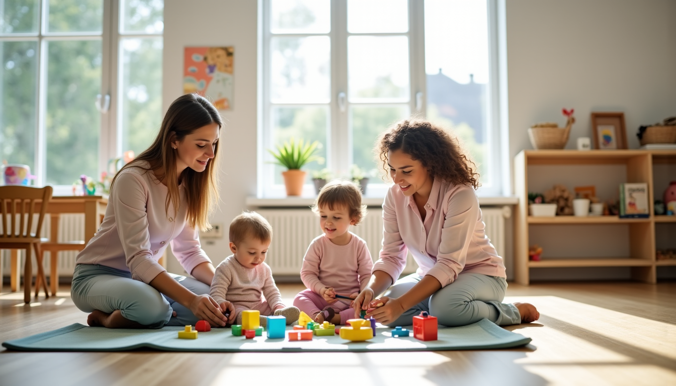 Illustration : pour l'accueil temporaire d'enfants au-delà de la capacité — taux d'encadrement et la formation du personnel en crèche privée à ecublens
