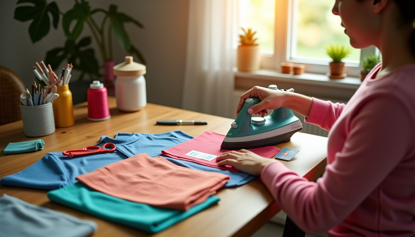 Illustration : quelle que soit l'option choisie, une application correcte — étiquettes vêtements thermocollantes ou autocollantes : quel modèle choisir pour la rentrée ?