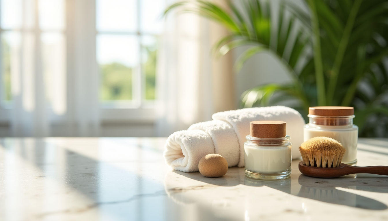 éveillez votre éclat naturel avec des astuces simples et efficaces — l'utilisation d'un gant de toilette doux ou d'une
