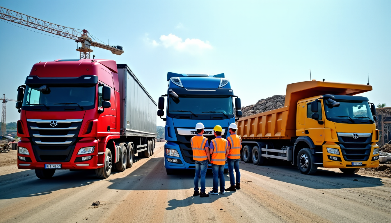 Illustration : consid&eacute;rez &eacute;galement les contraintes r&eacute;glementaires li&eacute;es aux poids &mdash; tracteur routier, porteur ou benne : quel camion d'occasion choisir pour votre chantier