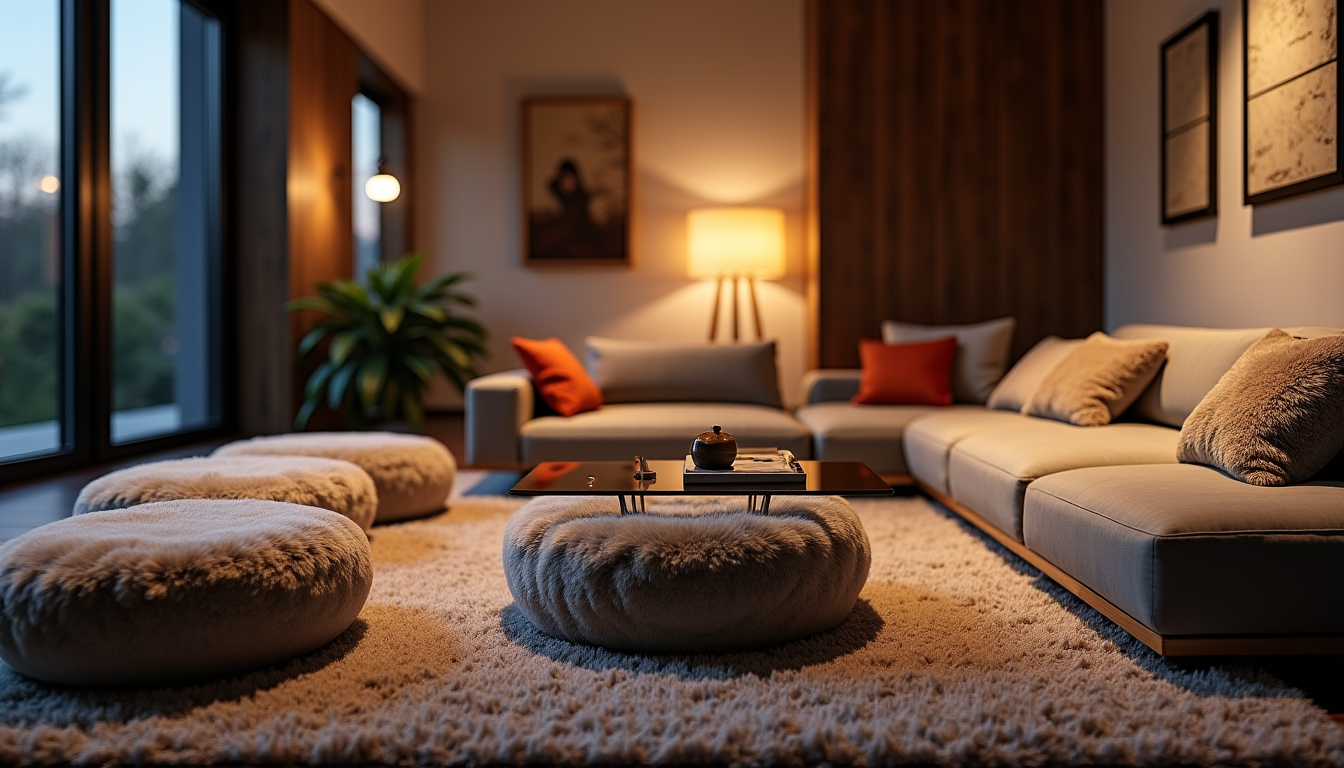 Illustration : réer une ambiance, une sensation, où chaque pièce — du salon à la chambre : où installer des tabourets fourrure pour une déco réussie ?