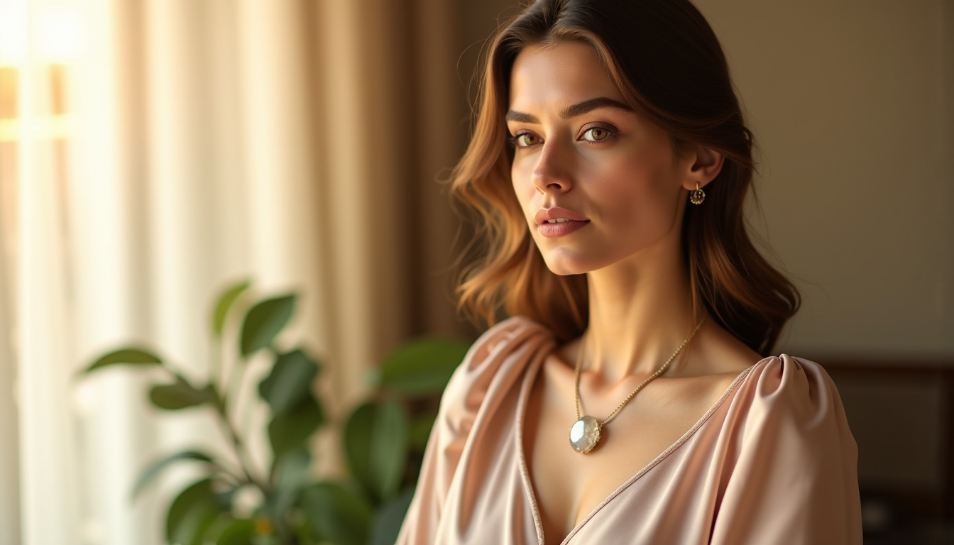 Illustration : la texture de vos vêtements joue aussi un — porter un collier en cristal de lithothérapie pour sublimer votre style et votre humeur
