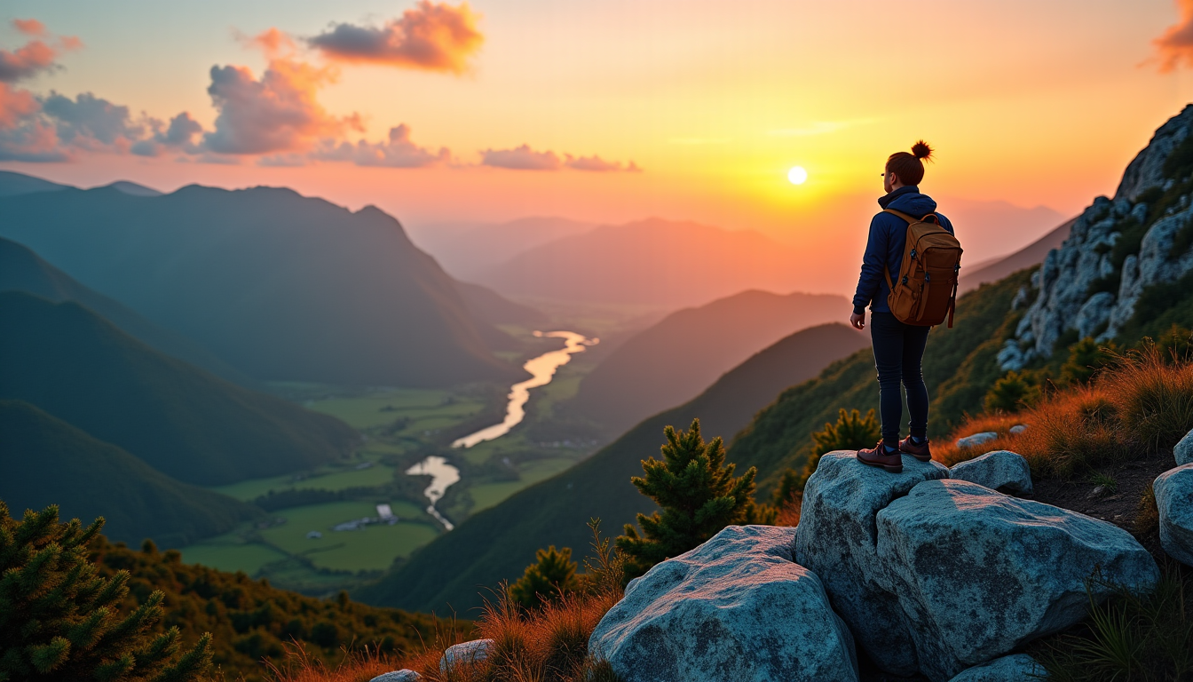 art de voyager : entre aventure et sérénité — entre l'aventure et sérénité, permettant d'explorer le monde