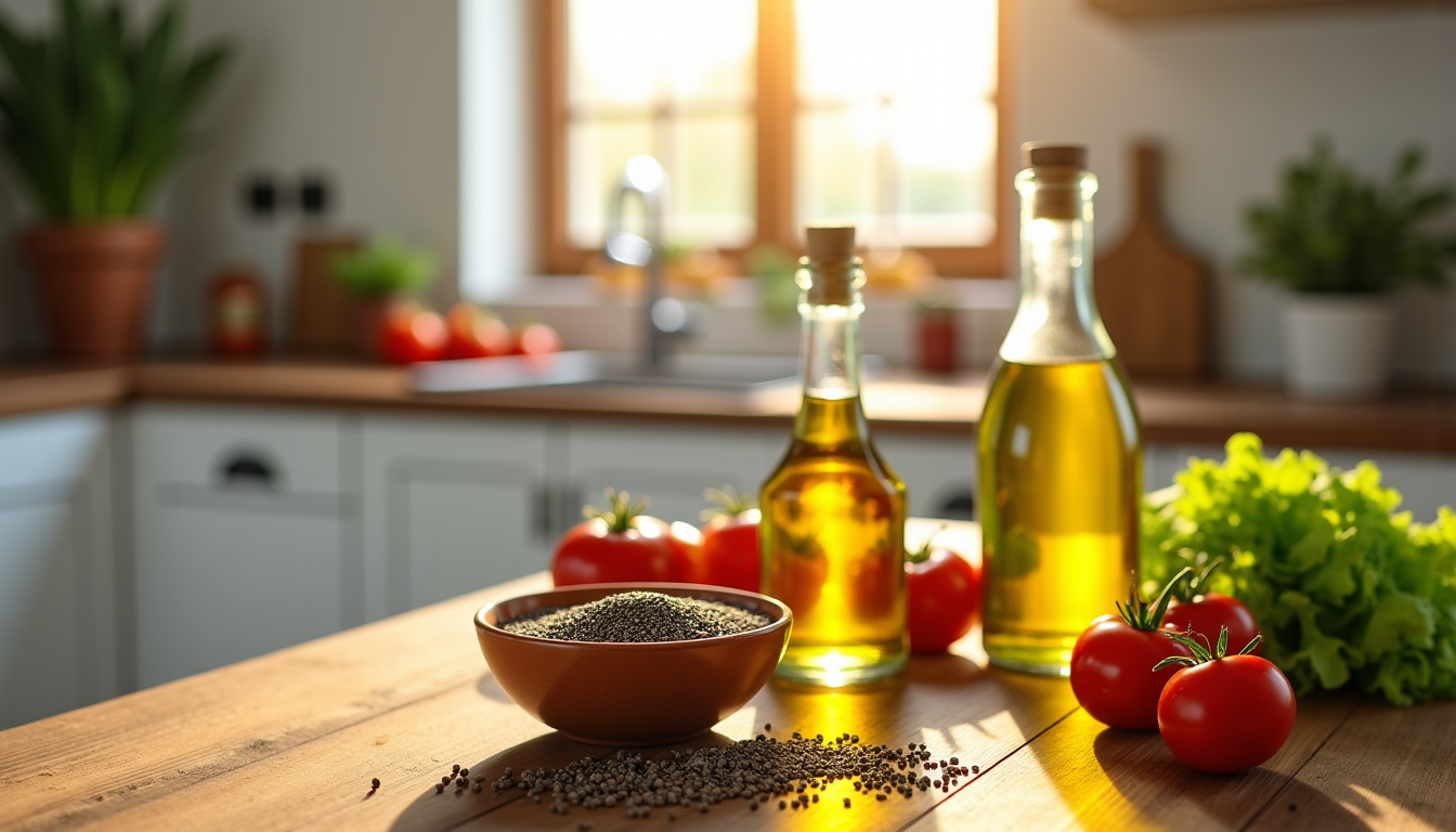 optimiser son bien-être au quotidien : conseils essentiels — s de chia, huile d'olive acides gras essentiels,