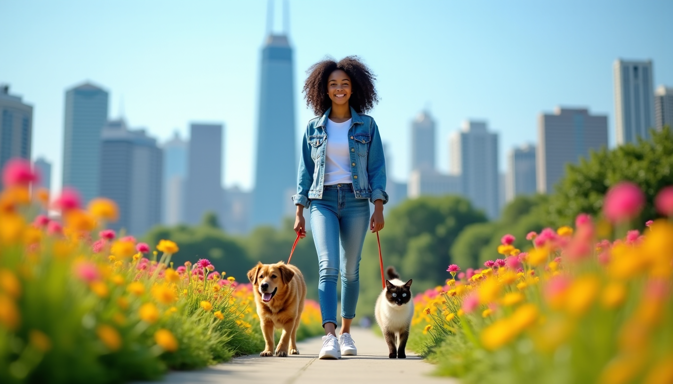 Illustration : tes pour la ville aux laisses longues pour — meilleurs accessoires pour chiens et chats en 2026 : le comparatif complet