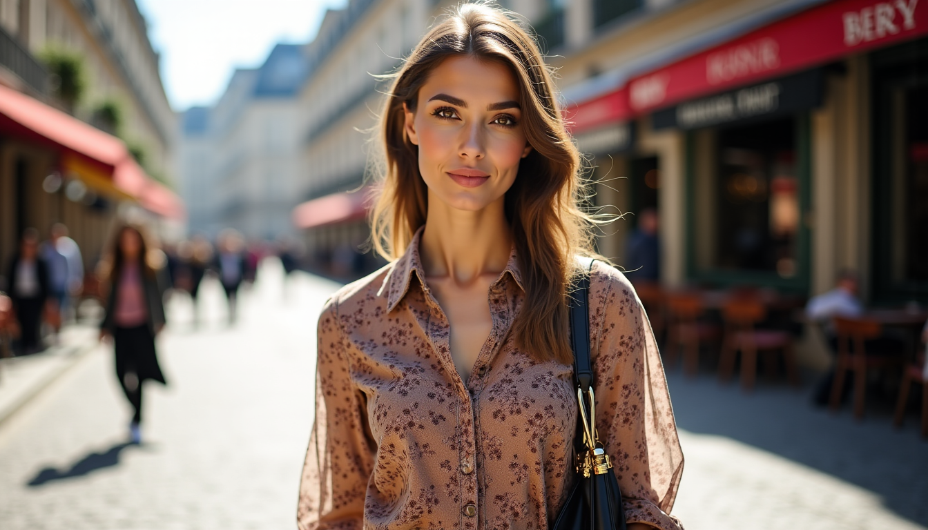 Illustration : les couleurs, les motifs et les finitions sont — choisir une blouse ou un chemisier femme pour compléter un look élégant avec un sac tendance ?