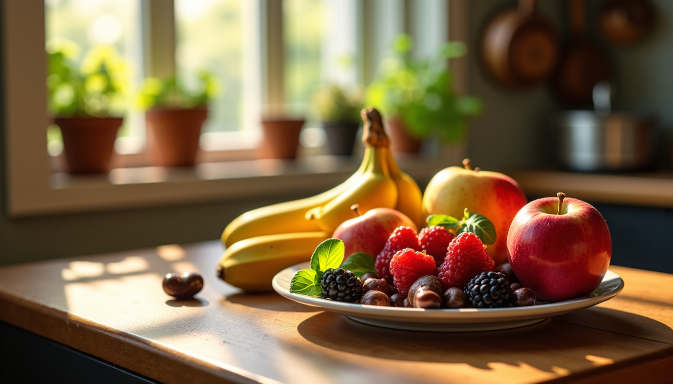 Illustration : es au sucre, comme les fruits frais, les — optimisez votre santé avec une alimentation équilibrée