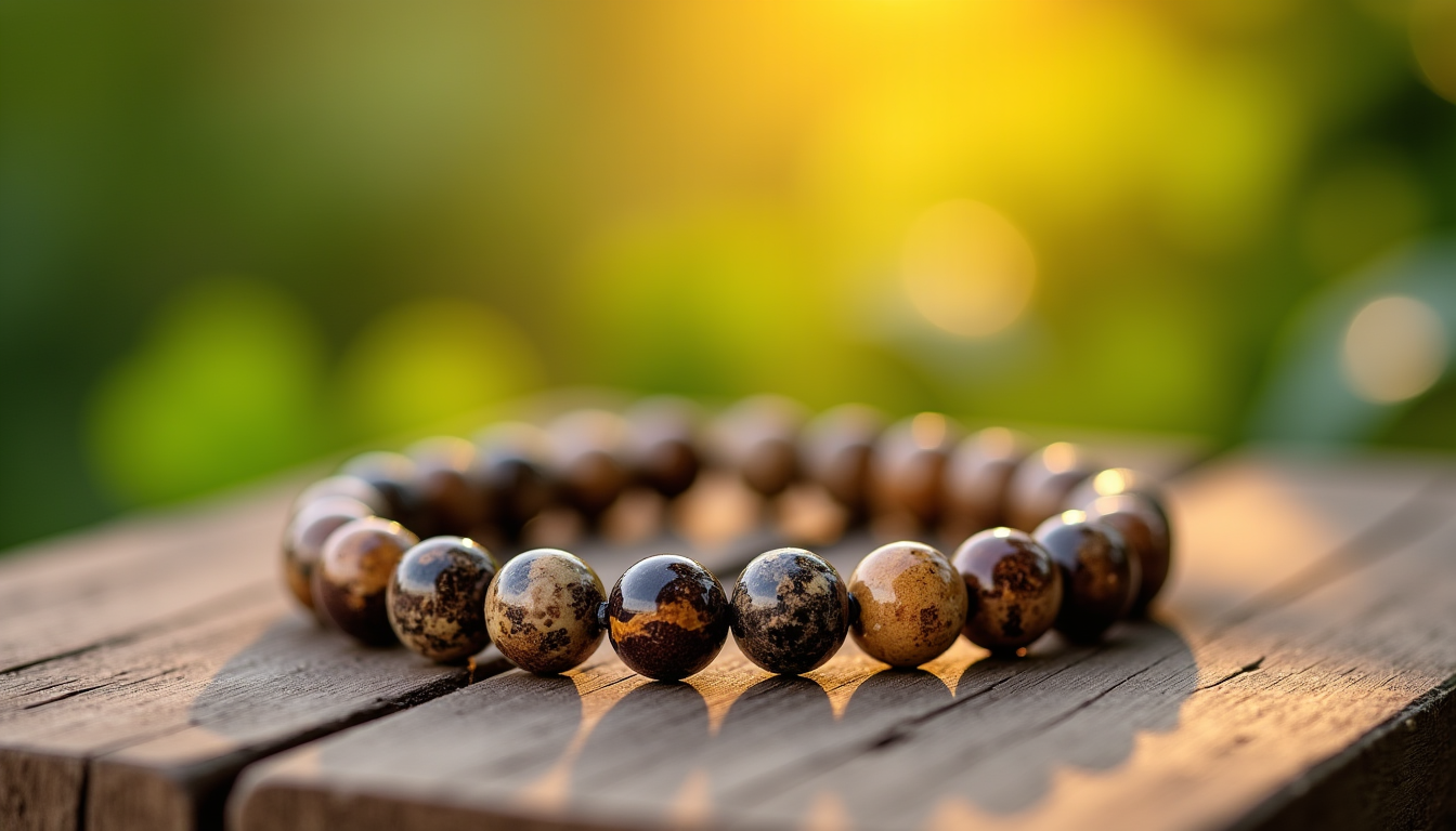 bracelet lithothérapie : choisir des minéraux pour favoriser l'ancrage et la confiance en soi — bois fossilisé patience et enracinement durable racine