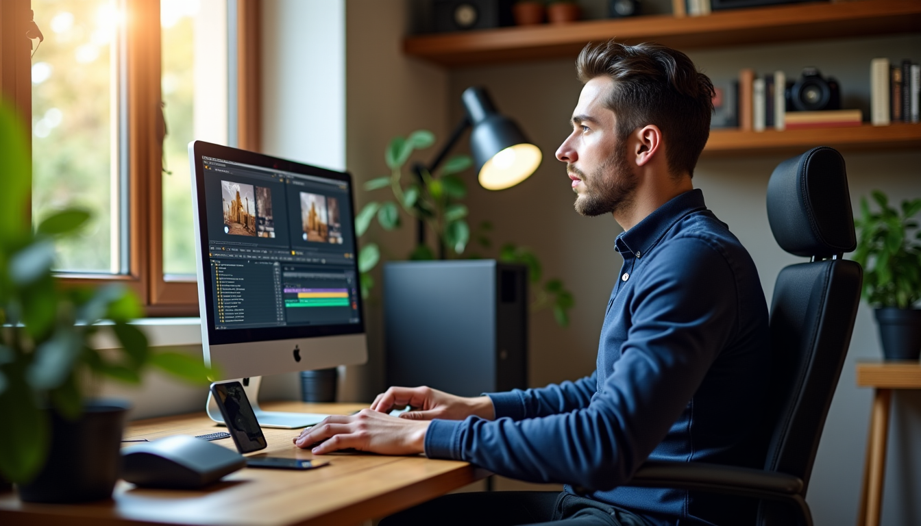 Illustration : travailler seul sur ses propres projets peut parfois — avantages d’un monteur vidéo youtube freelance professionnel